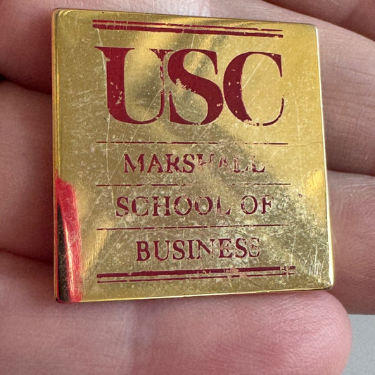 Vintage USC Marshall School of Business Gold Tone Lapel Pin
