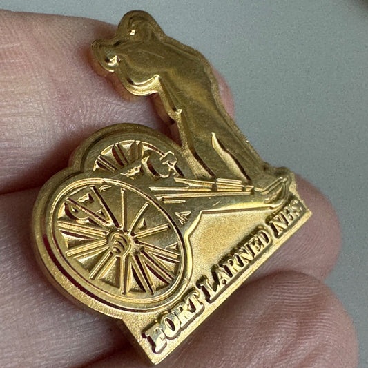 Fort Larned National Historic Site Gold Pin with Cannon and Bugler Kansas