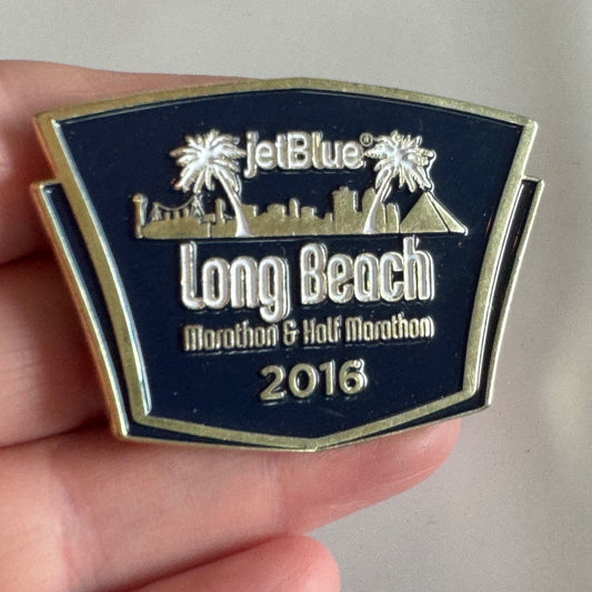 JetBlue Long Beach Marathon 2016 Runner Event Enamel Pin