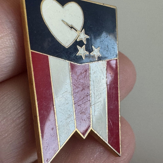 Vintage American Disaster Flag Lapel Pin United States