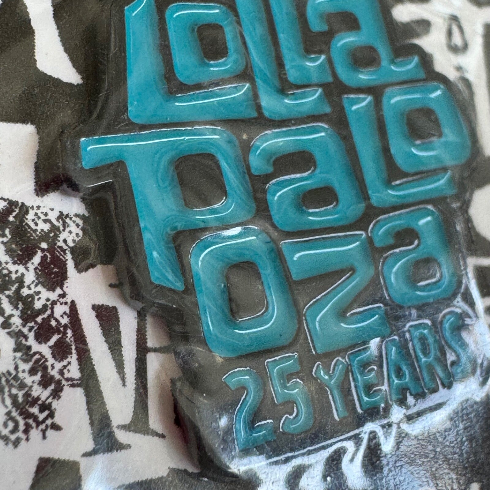 Blue Lollapalooza 25 Years 1991 Festival Collector Pin Teal Logo