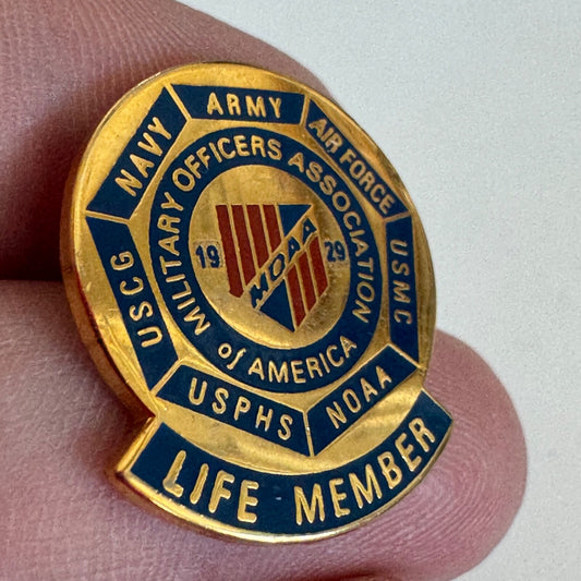 Vtg MOAA Military Officers Association of America Life Member Lapel Pin Tie Tack