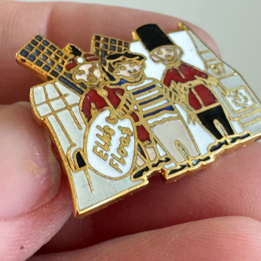 Vintage 1987 Rose Parade Elks Float Lapel Pin European Themed Bowl