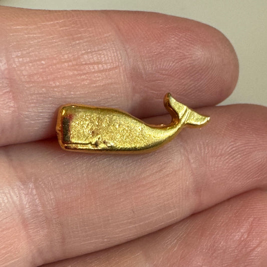 Vintage Gold Tone Whale Tie Tack Lapel Pin Scatter