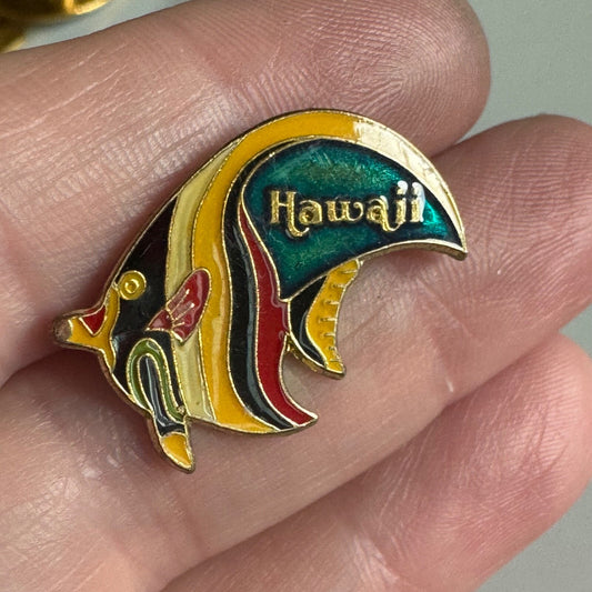 Vintage Hawaii Angel Fish Lapel Pin