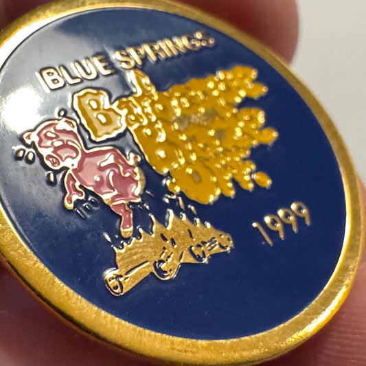 Vintage 1999 Blue Springs Missouri Barbeque Blaze Off Lapel Pin