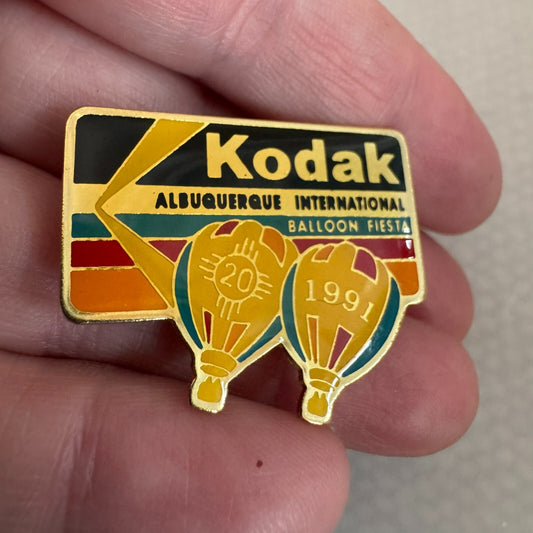 1991 Albuquerque International Balloon Fiesta Lapel PIn Kodak 20th Anniversary