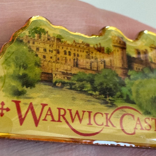 Vintage Warwick Castle Lapel Pin Souvenir Tourist England UK