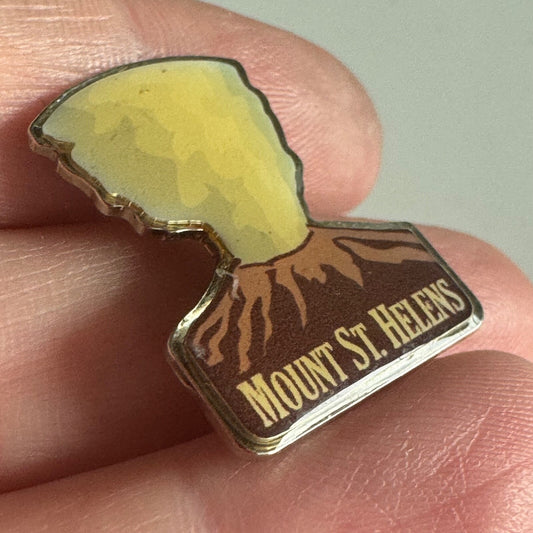Vintage Mount St. Helens Volcano Lapel Pin Souvenir Tourist