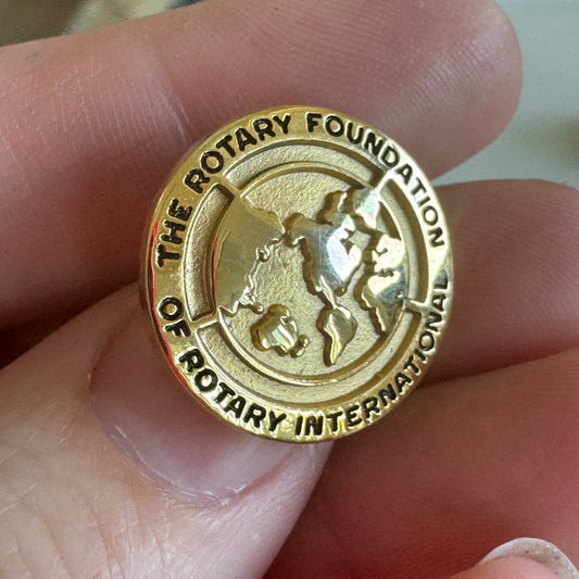 Vintage The Rotary Foundation of Rotary International Lapel Pin Tie Tack Globe