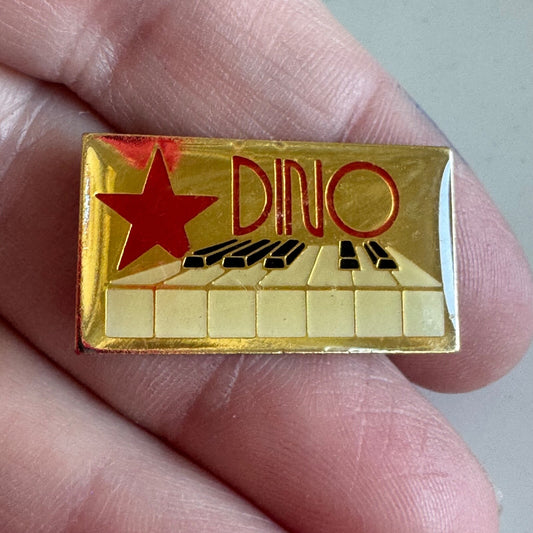 Vintage Dino Piano Lapel Pin Dino Kartsonakis Pianist RARE
