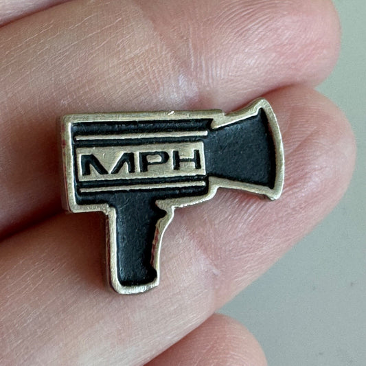 Vintage MPH Radar Speed Gun Lapel Pin Law Enforcement Police