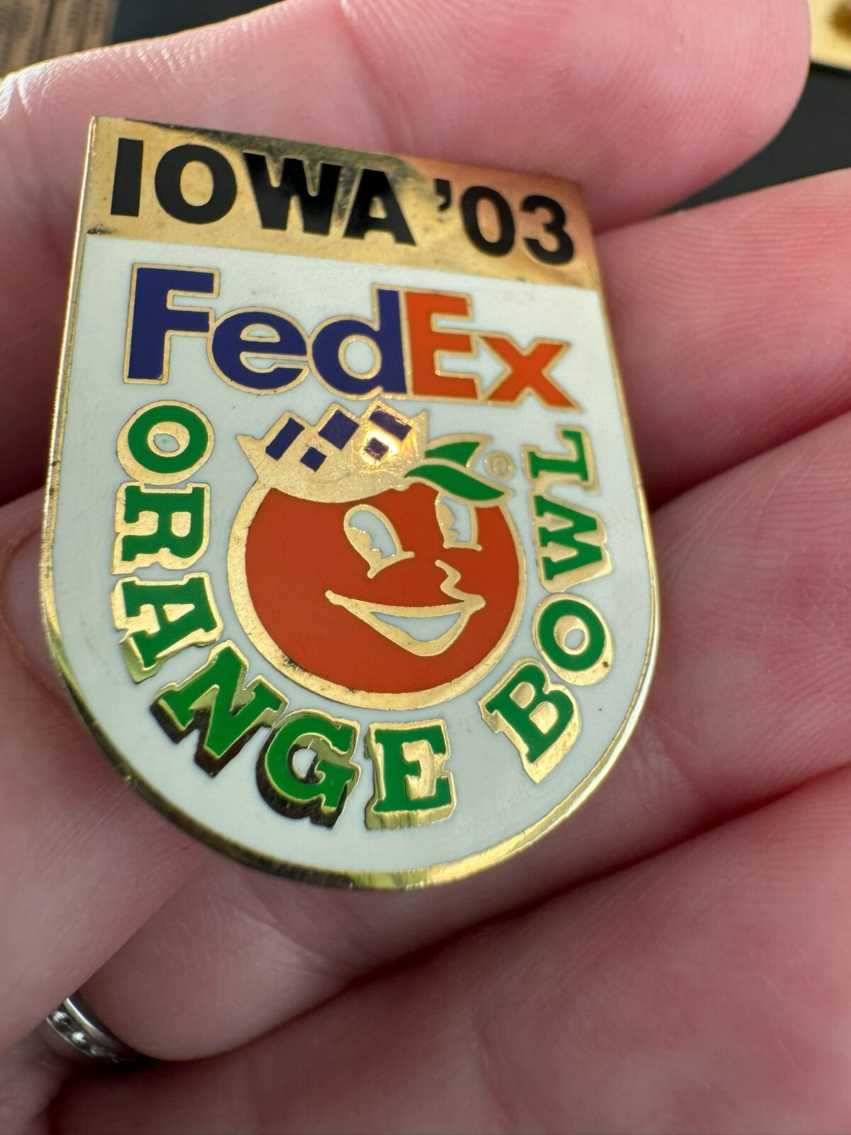 2003 University of Iowa FedEx Orange Bowl Lapel Pin Hawkeyes