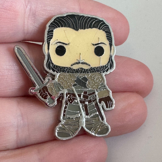 John Snow Game of Thrones HBO Funko Pop Look Lapel Pin Home Box Office