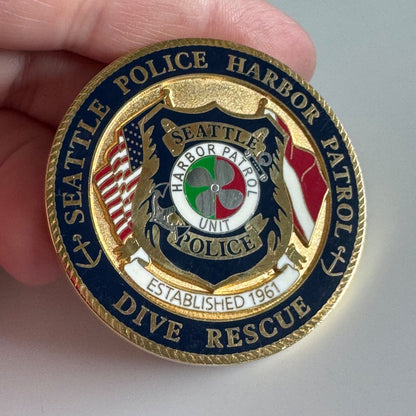 Seattle Police Harbor Patrol Dive Rescue Challenge Coin