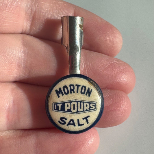 Vintage Morton Salt It Pours Pen Cap Attachment Lou Fox Chicago