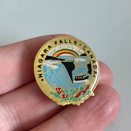 Vintage Niagara Falls Canada Maid of the Mist Rainbow Lapel Pin Souvenir Tourist