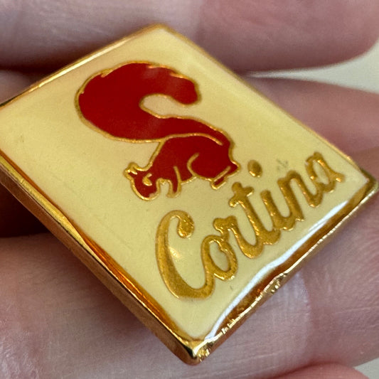 Vintage Hotel De La Poste Cortina D'Ampezzo Italy Squirrel Lapel Pin Souvenir 