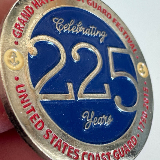 2015 Grand Haven Coast Guard Festival 225 Years Celebrating Lapel Pin