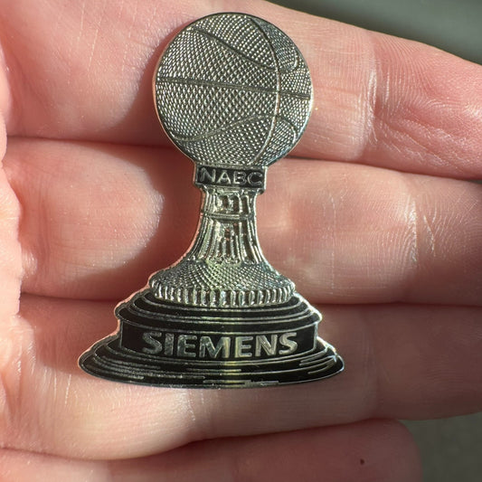 Vintage Siemens NABC Trophy Lapel Pin National Association of Basketball Coaches