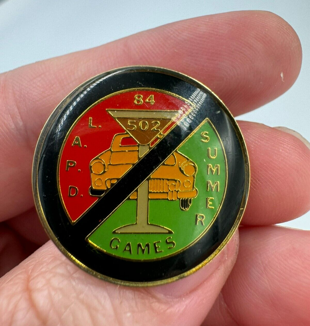 1984 LAPD Lapel Pin - Summer Games Anti Drunk Driving - Olympics LTD Issue 100