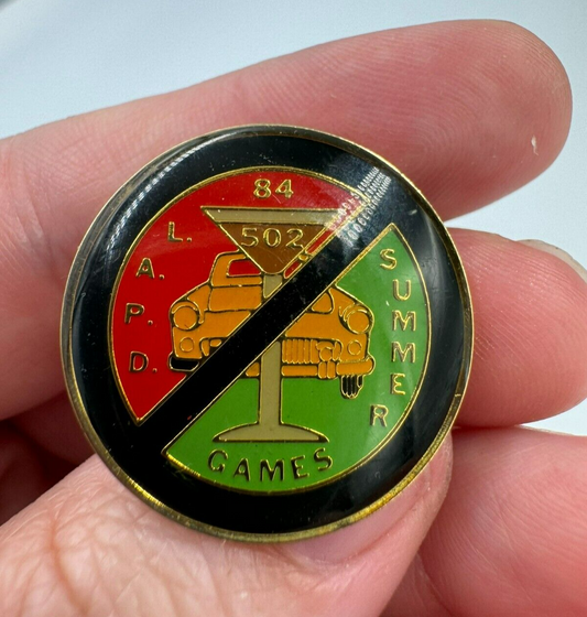 1984 LAPD Lapel Pin - Summer Games Anti Drunk Driving - Olympics LTD Issue 100
