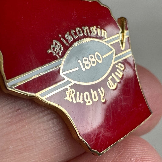 Vintage University of Wisconsin Rugby Club Lapel Pin RARE