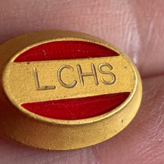 Vintage LCHS High School Lapel Pin Tie Tack L.C.H.S.