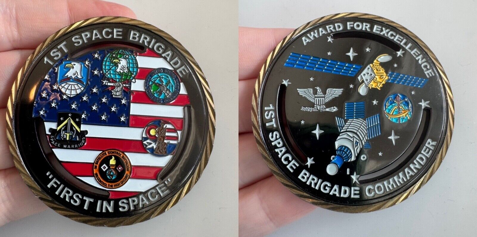 1st Space Brigade Challenge Coin Commander Award for Excellence