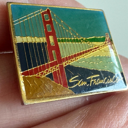Vintage San Francisco Golden Gate Bridge Souvenir Lapel Pin