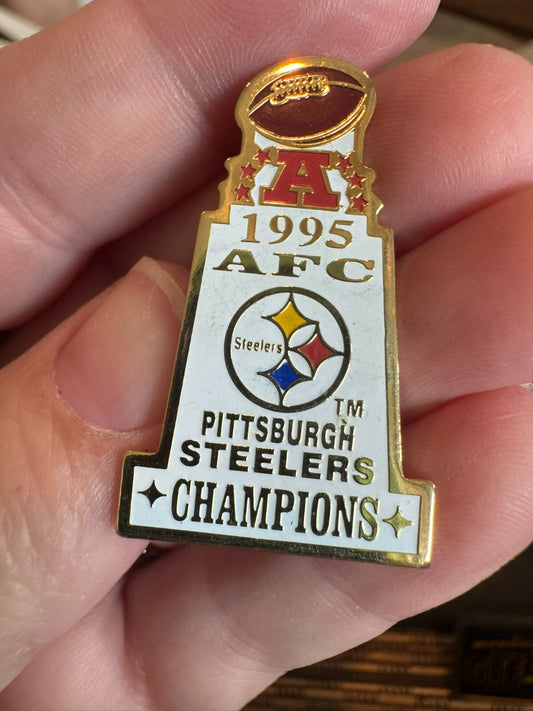 1995 AFC Champions Pittsburgh Steelers Trophy Lapel Pin