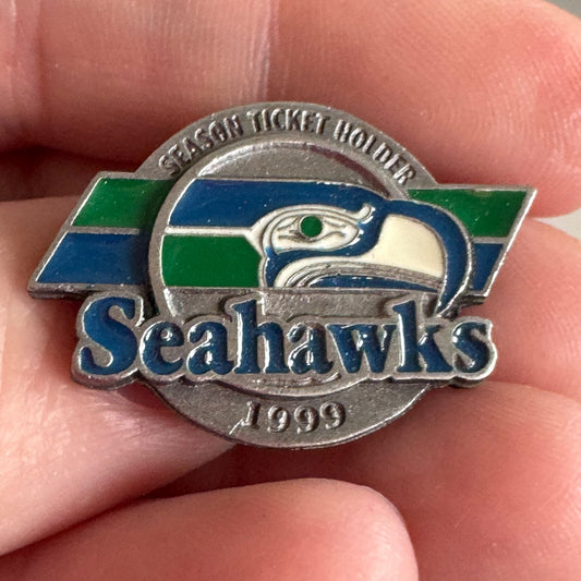 Vintage 1999 NFL Seattle Seahawks Logo Season Ticket Holder Lapel Pin