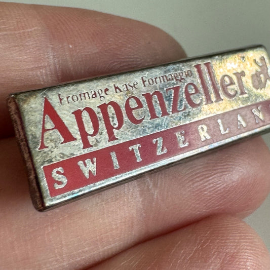 Vintage Appenzeller Fromage Kase Formaggio Switzerland Lapel Pin