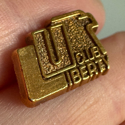 Liberty University Club Gold Tone Tie Tack Lapel Pin