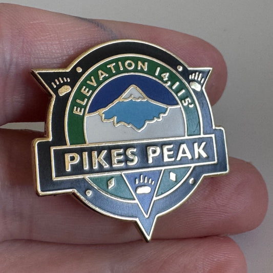 Vintage Pikes Peak Colorado Mountain Elevation 14,115 Pin
