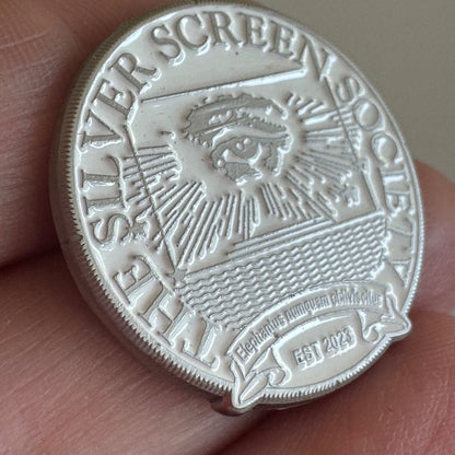 The Grand Cinema Tacoma Washington Silver Screen Society Lapel Pin Est. 2023