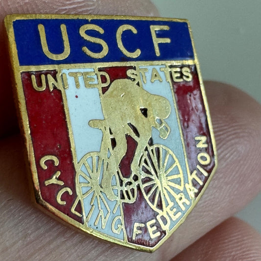 Vintage USCF United States Cycling Federation Lapel Pin 