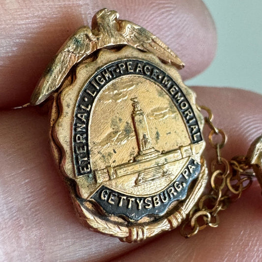 Vintage 1941 Eternal Light Peace Memorial Gettysburg PA Pin