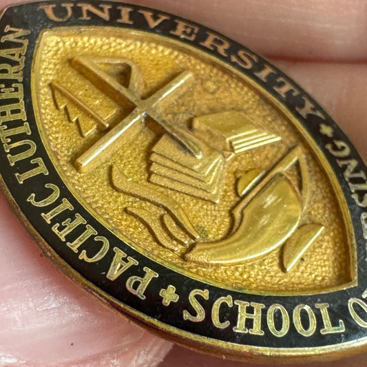 Vintage Pacific Lutheran University School of Nursing 14k GF Lapel Pin RARE