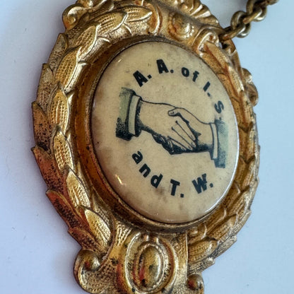 Antique Amalgamated Association of Iron Steel and Tin Workers Union Medal Pin