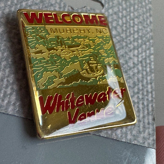 Murphy North Carolina Whitewater Venue Welcome Enamel Pin Rare New on Card