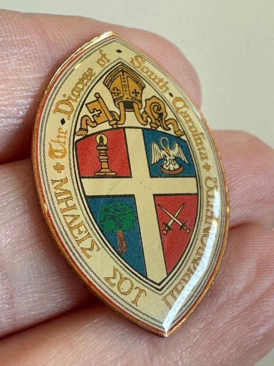 Vintage The Episcopal Diocese of South Carolina Church Crest Pin