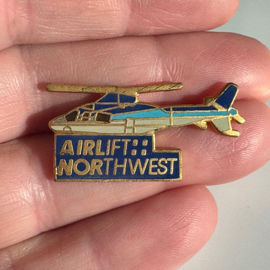 Vtg University Of Washington Airlift Northwest Air Ambulance Helicopter Pin