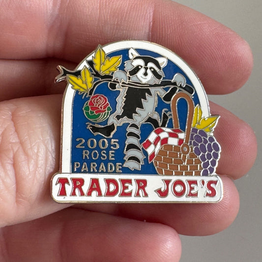 Vintage 2005 Trader Joe's Rose Parade Lapel Pin Bowl Joes RARE