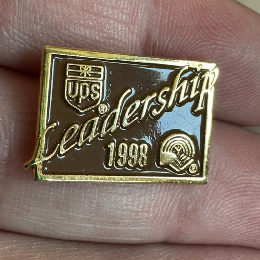 Vintage UPS United Way Leadership Lapel Pin UPS Brown Enamel