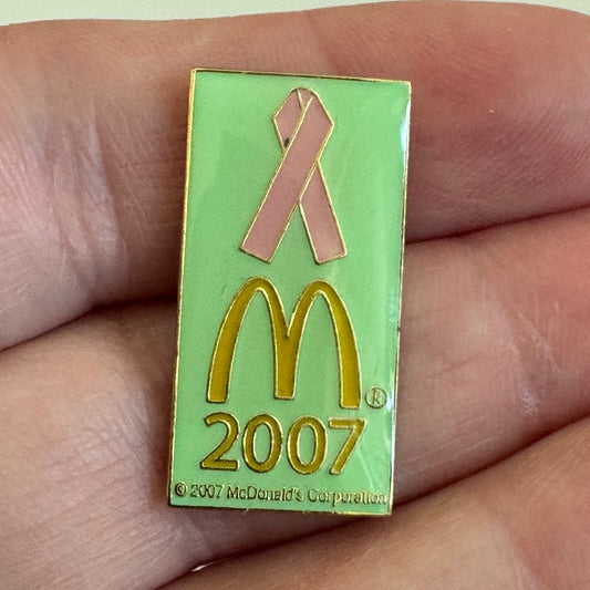 2007 McDonalds Breast Cancer Awareness Lapel Pin