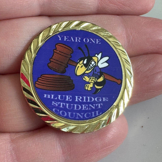 Blue Ridge Student Council Pin Hornet High School Yellowjackets High School