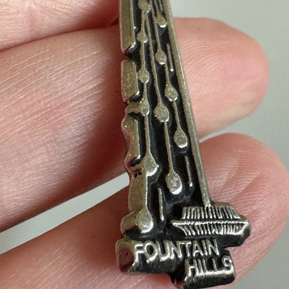 Vintage Fountain Hills Arizona Large Fountain Landmark Pin