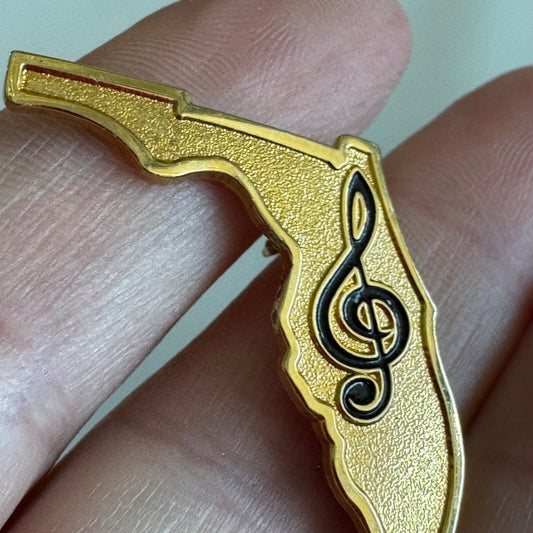 Florida State Shape Treble Clef Music Lapel Pin High School ?