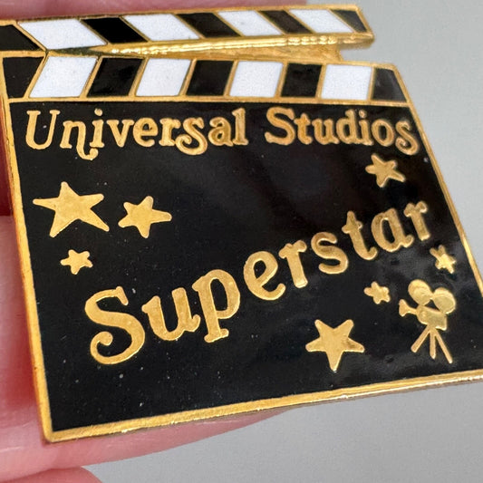 Vtg Universal Studios Superstar Directors Clapboard Clapper Pin 1990 Clap Board